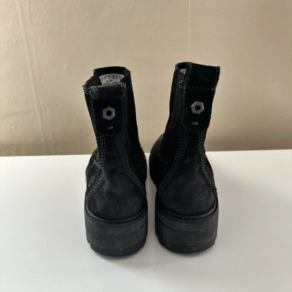 Timberland Womens Courmayeur Valley Chelsea Boot Size 7 Black Chunky Grunge